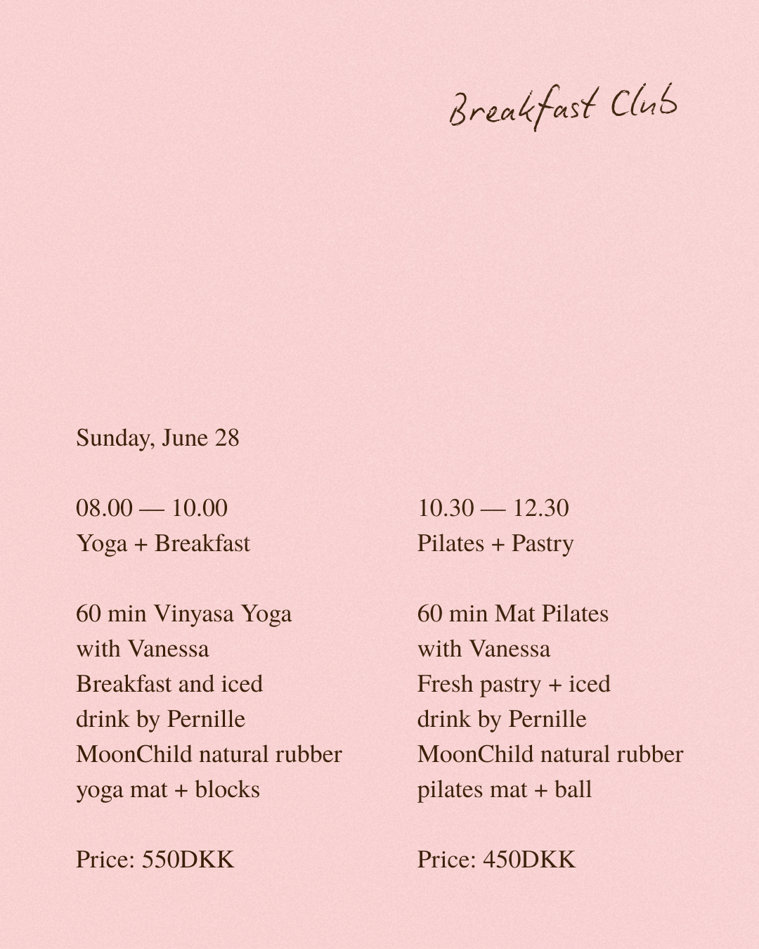 Breakfast Club with MoonChild: Outdoor Edition