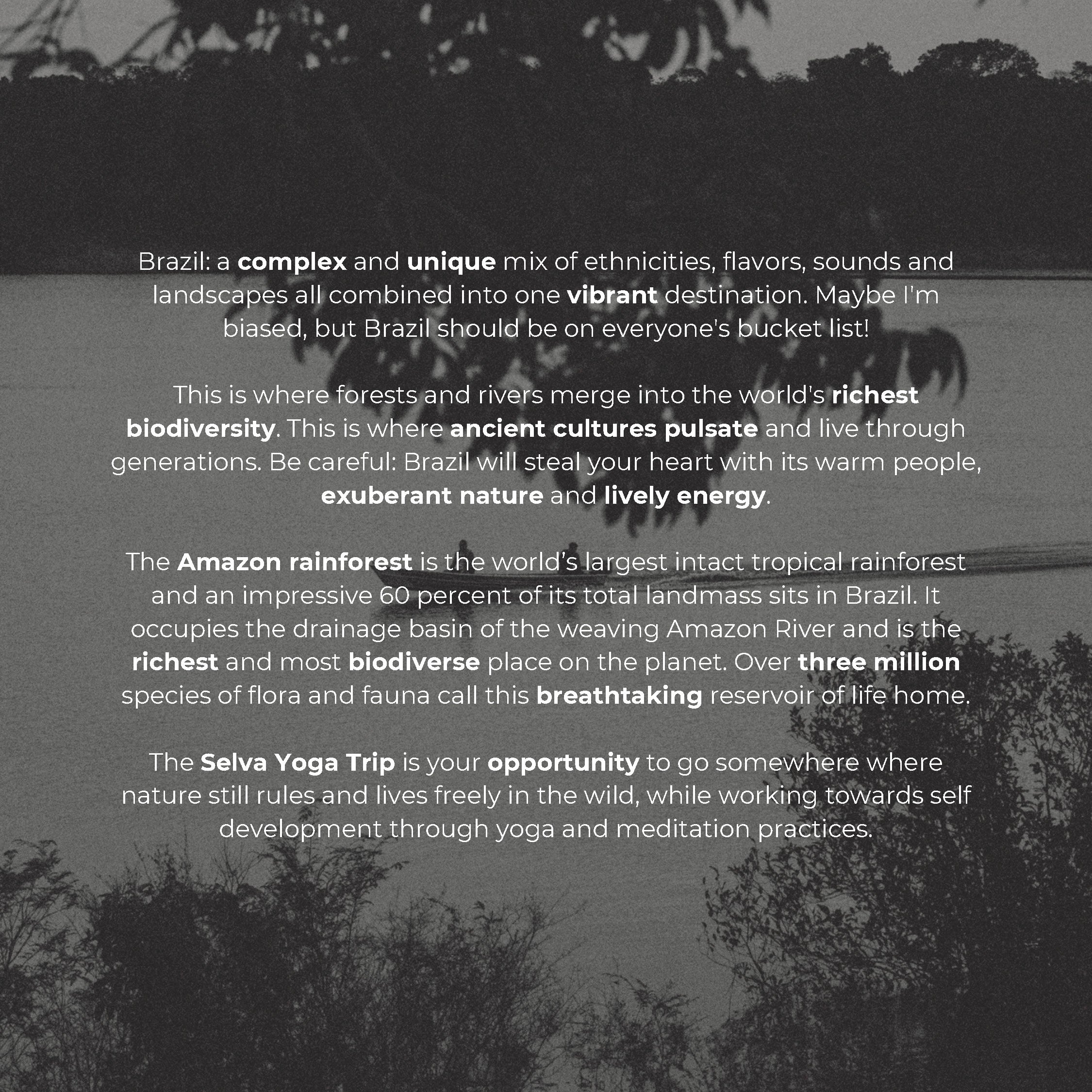 SELVA YOGA TRIP - 5 DAGE I AMAZONAS