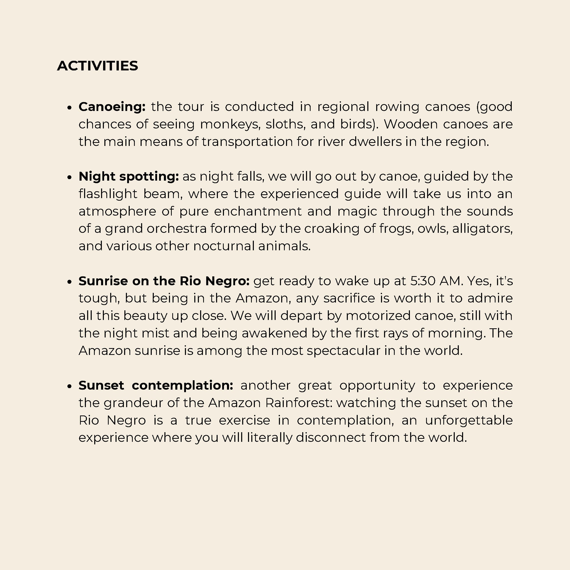 SELVA YOGA TRIP - 5 DAGE I AMAZONAS